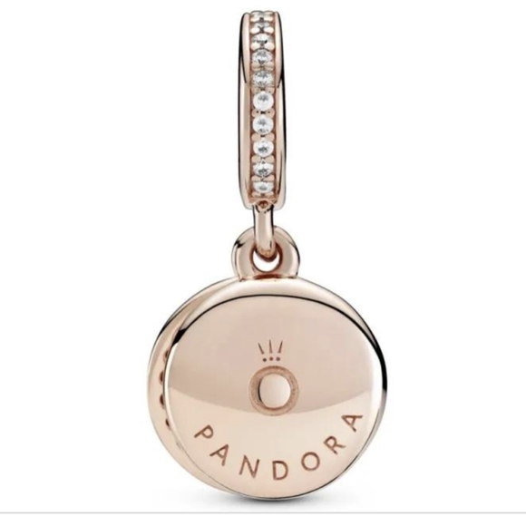 Brand New in Box Pandora Blue and Rose Gold Double Disc Charm - Picture 5 of 7